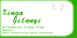 kinga gilanyi business card